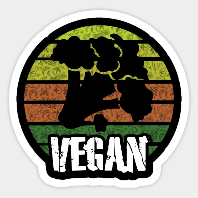 Vegan Retro Broccoli Sticker by DODG99